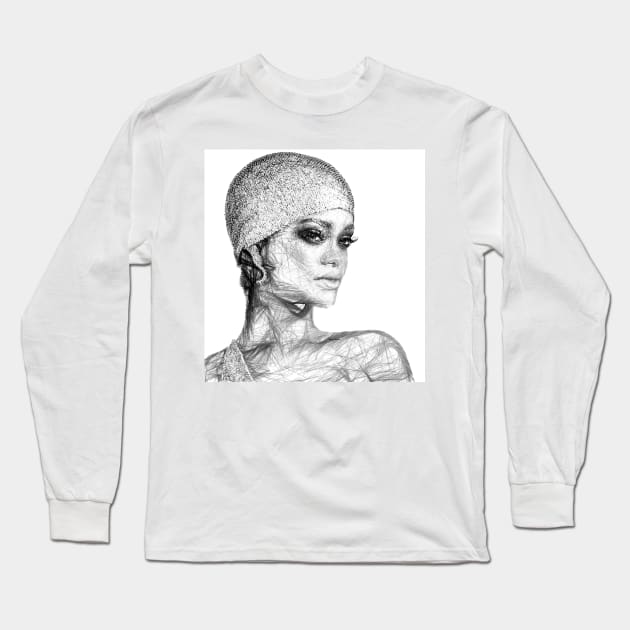 Rihanna Long Sleeve T-Shirt by RafaelSalazar